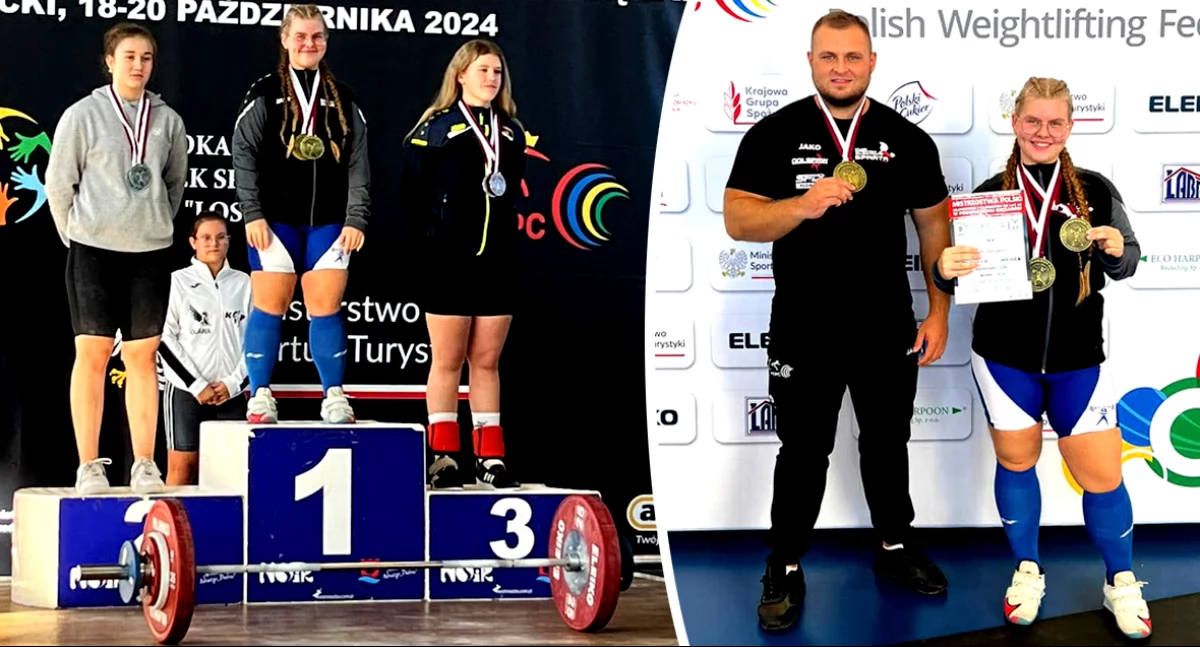 sporty siłowe, Weronika historycznym złotem Płońska podnoszeniu ciężarów - zdjęcie, fotografia
