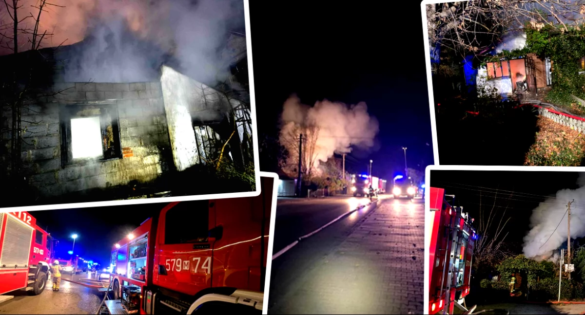 pożary, Straż prokuratura tragicznym pożarze Koziebrodach - zdjęcie, fotografia
