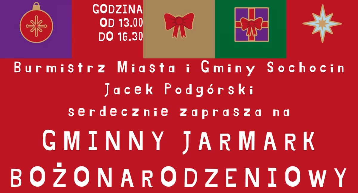 zaproszenia, sobotę sochociński jarmark świąteczny - zdjęcie, fotografia