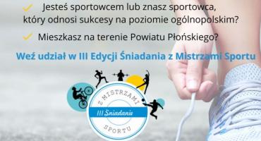 Śniadanie z Mistrzami Sportu - można zgłaszać kandydatury