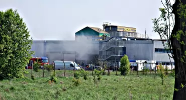 Płonęło w zakładzie produkcyjnym
